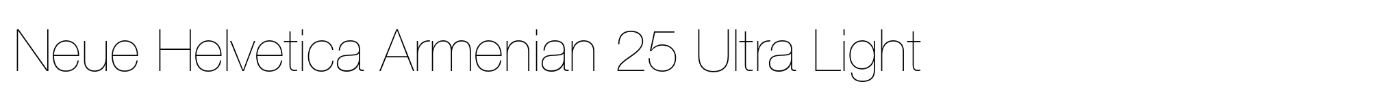 Neue Helvetica Armenian 25 Ultra Light image